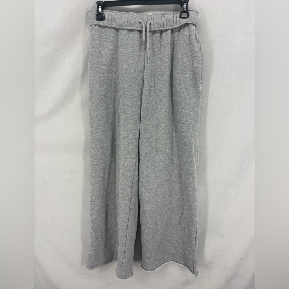 ece Gray Wide Leg Sweatpants Medium Soft Lounge Drawstring Comfy Pants